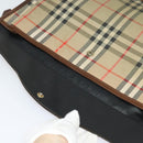 Burberrys Nova Check Clutch Bag Canvas Beige Auth bs28158-13