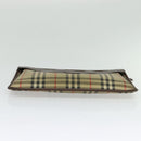 Burberrys Nova Check Clutch Bag Canvas Beige Auth bs28158-7