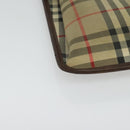 Burberrys Nova Check Clutch Bag Canvas Beige Auth bs28158-8
