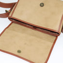 Burberrys Shoulder Bag PVC Canvas Beige Gold Auth bs28159-10