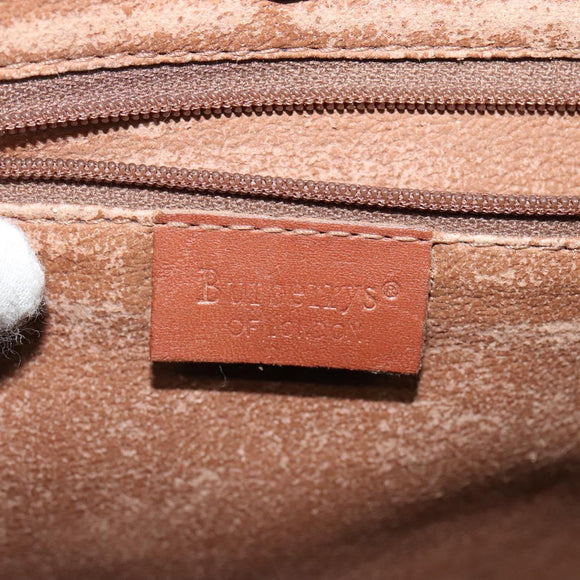 Burberrys Shoulder Bag PVC Canvas Beige Gold Auth bs28159