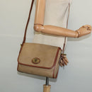Burberrys Shoulder Bag PVC Canvas Beige Gold Auth bs28159-21