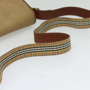 Burberrys Shoulder Bag PVC Canvas Beige Gold Auth bs28159-7