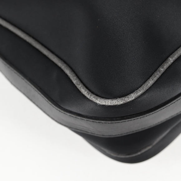 BURBERRY Shoulder Bag Nylon Black Silver Auth bs28161