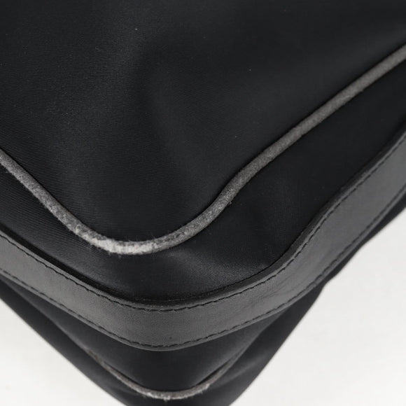 BURBERRY Shoulder Bag Nylon Black Silver Auth bs28161