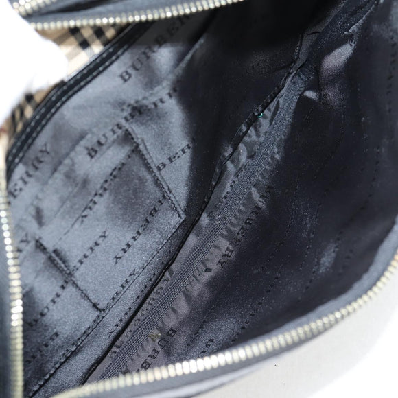 BURBERRY Shoulder Bag Nylon Black Silver Auth bs28161