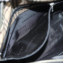 BURBERRY Shoulder Bag Nylon Black Silver Auth bs28161-26