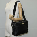 BURBERRY Shoulder Bag Nylon Black Silver Auth bs28161-27