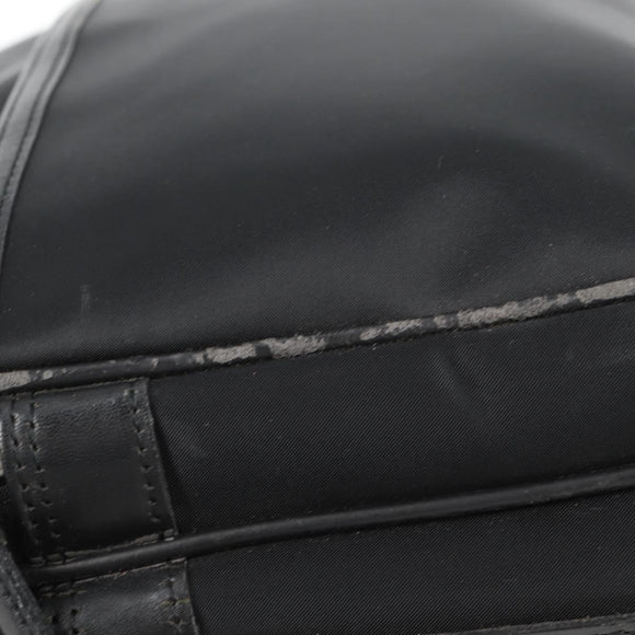 BURBERRY Shoulder Bag Nylon Black Silver Auth bs28161