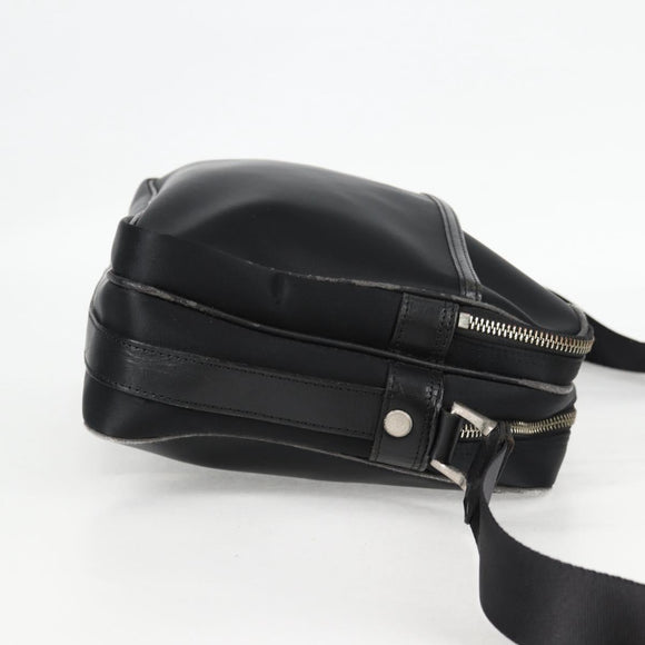 BURBERRY Shoulder Bag Nylon Black Silver Auth bs28161