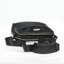 BURBERRY Shoulder Bag Nylon Black Silver Auth bs28161-10