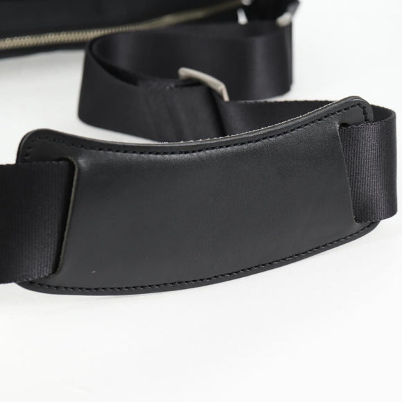 BURBERRY Shoulder Bag Nylon Black Silver Auth bs28161