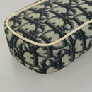 Christian Dior Trotter Canvas Pouch PVC Borneo Green Silver Auth bs28171-15