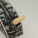 Christian Dior Trotter Canvas Pouch PVC Borneo Green Silver Auth bs28171-8