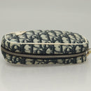 Christian Dior Trotter Canvas Pouch PVC Borneo Green Silver Auth bs28171-5