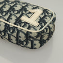 Christian Dior Trotter Canvas Pouch PVC Borneo Green Silver Auth bs28171-14