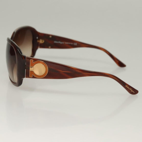 Salvatore Ferragamo Sunglasses Plastic Brown Auth bs28172