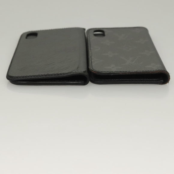 LOUIS VUITTON Monogram Eclipse Epi iPhone Case 4Set LV Auth bs28178