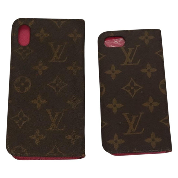 LOUIS VUITTON Monogram Eclipse Epi iPhone Case 4Set LV Auth bs28178