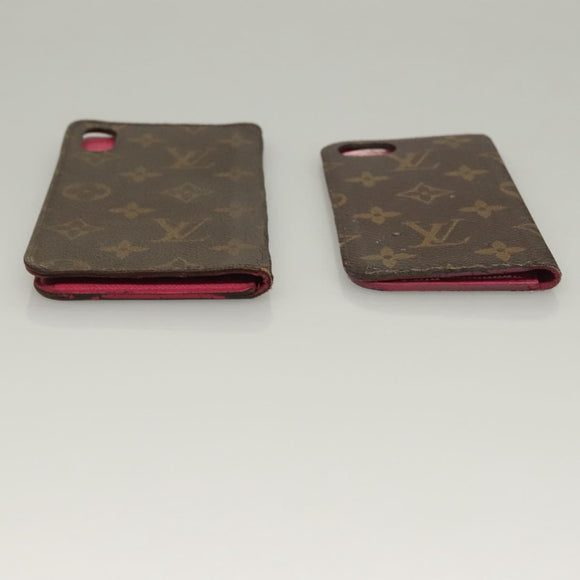 LOUIS VUITTON Monogram Eclipse Epi iPhone Case 4Set LV Auth bs28178