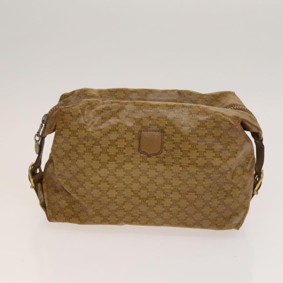 CELINE Macadam Canvas Clutch Bag PVC 3Set Brown Beige Navy Auth bs28179