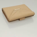 LOEWE Wallet Leather 2Set Beige Navy gold Auth bs28180-13