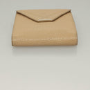 LOEWE Wallet Leather 2Set Beige Navy gold Auth bs28180-14