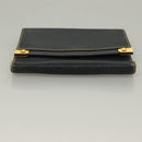 LOEWE Wallet Leather 2Set Beige Navy gold Auth bs28180-6