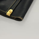 LOEWE Wallet Leather 2Set Beige Navy gold Auth bs28180-7