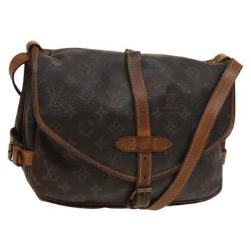LOUIS VUITTON Monogram Saumur 30 Shoulder Bag M42256 LV Auth bs28187