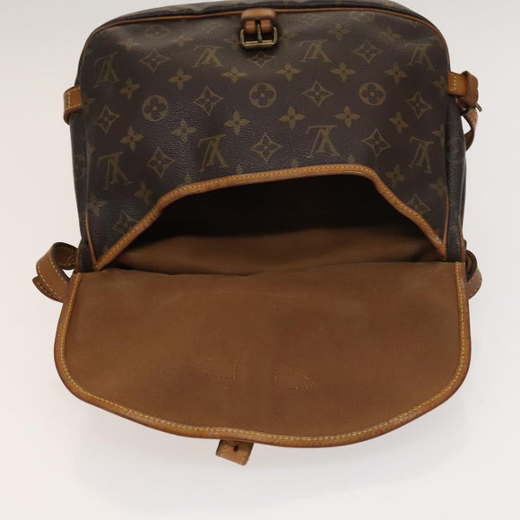 LOUIS VUITTON Monogram Saumur 30 Shoulder Bag M42256 LV Auth bs28187