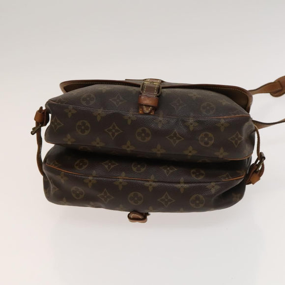 LOUIS VUITTON Monogram Saumur 30 Shoulder Bag M42256 LV Auth bs28187