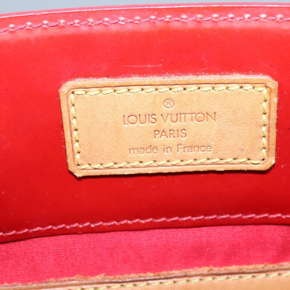 LOUIS VUITTON Monogram Vernis Reade MM Hand Bag Red Rouge M91086 LV Auth bs28208