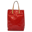 LOUIS VUITTON Monogram Vernis Reade MM Hand Bag Red Rouge M91086 LV Auth bs28208-13