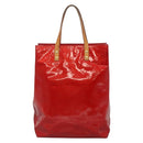 LOUIS VUITTON Monogram Vernis Reade MM Hand Bag Red Rouge M91086 LV Auth bs28208-2