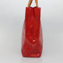 LOUIS VUITTON Monogram Vernis Reade MM Hand Bag Red Rouge M91086 LV Auth bs28208-3