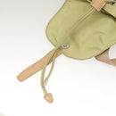 PRADA Backpack Nylon Beige Silver Auth bs28213-22