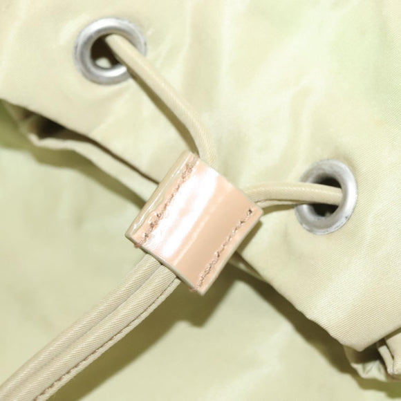 PRADA Backpack Nylon Beige Silver Auth bs28213