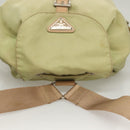 PRADA Backpack Nylon Beige Silver Auth bs28213-7