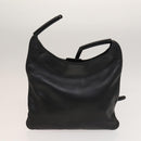 PRADA Hand Bag Leather Nylon 2Set Black Beige Silver Auth bs28219-10