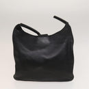 PRADA Hand Bag Leather Nylon 2Set Black Beige Silver Auth bs28219-11