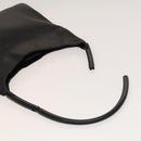 PRADA Hand Bag Leather Nylon 2Set Black Beige Silver Auth bs28219-13