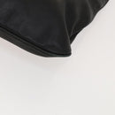 PRADA Hand Bag Leather Nylon 2Set Black Beige Silver Auth bs28219-16