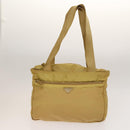 PRADA Hand Bag Leather Nylon 2Set Black Beige Silver Auth bs28219-2