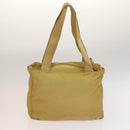 PRADA Hand Bag Leather Nylon 2Set Black Beige Silver Auth bs28219-3