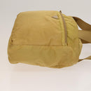 PRADA Hand Bag Leather Nylon 2Set Black Beige Silver Auth bs28219-4