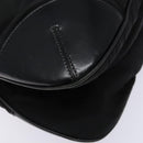 PRADA Shoulder Bag Nylon Leather Black Silver Auth bs28220-17