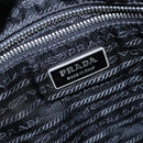 PRADA Shoulder Bag Nylon Leather Black Silver Auth bs28220-20