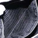 PRADA Shoulder Bag Nylon Leather Black Silver Auth bs28220-23