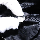 PRADA Shoulder Bag Nylon Leather Black Silver Auth bs28220-12
